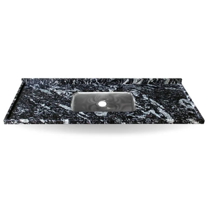 Pia De Granito Preto Indiano 1.20m Com Cuba Rasa Kasa Granito