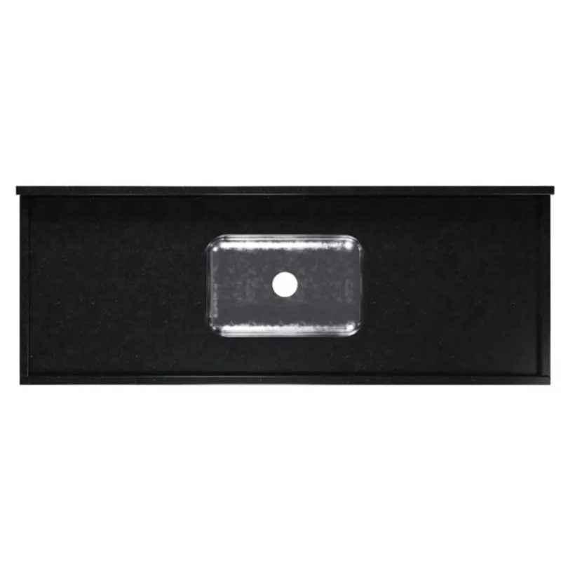 Pia para Cozinha Granito 120x56cm Kasa Granitos Pia para Cozinha Granito 120x56cm Preto com Cuba Central 11cm