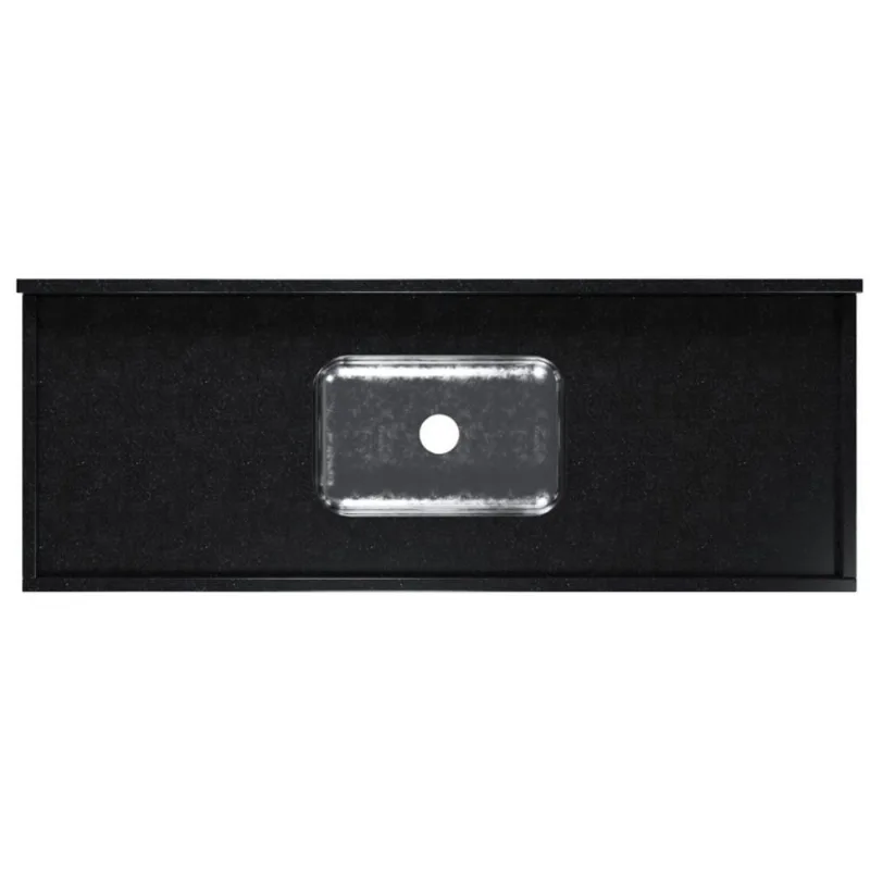 Pia para Cozinha Granito 180x56cm Kasa Granitos Pia para Cozinha Granito 180x56cm Preto com Cuba Central 11cm