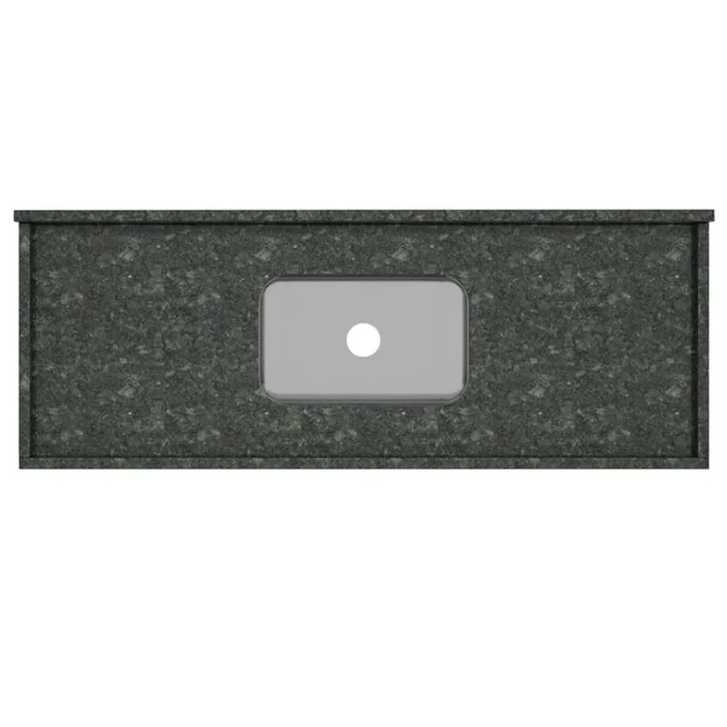Pia para Cozinha Granito 100x56cm Kasa Granitos Pia para Cozinha Granito 100x56cm Verde Ubatuba com Cuba Central 11cm