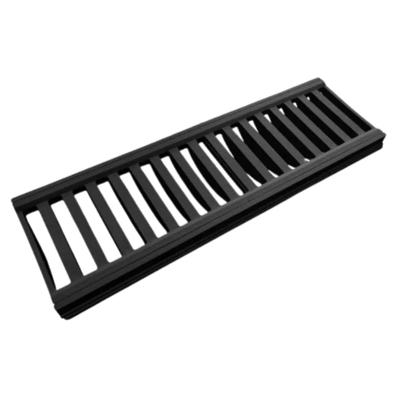 Conjunto Grelha e Porta Grelha Veicular Plástico Preto 15x50cm LGMais - LGMAIS