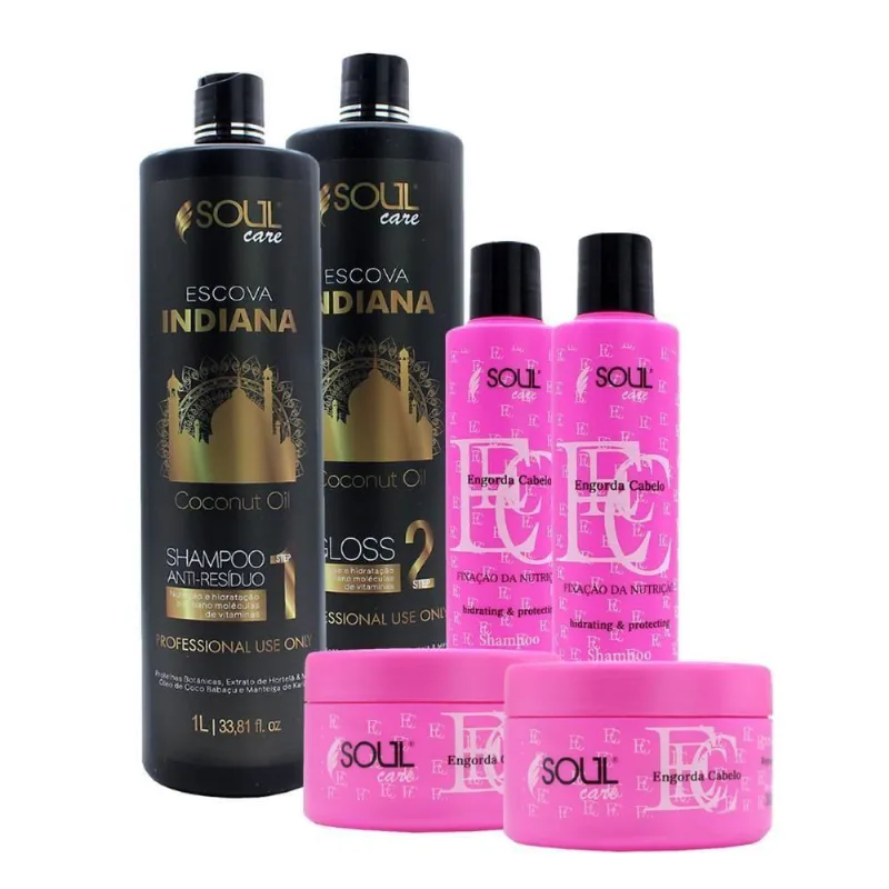 Progressiva Indiana Profissional Soul Care + 2 Kits