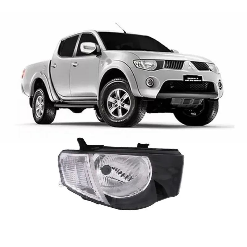 Farol L200 Triton 2005/2012 f. Simples Pisca Cristal Direito