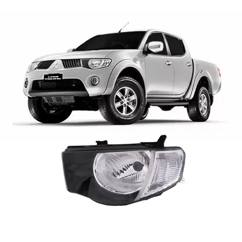 Farol L200 Triton 2005/2012 f. Simples Pisca Cristal Le