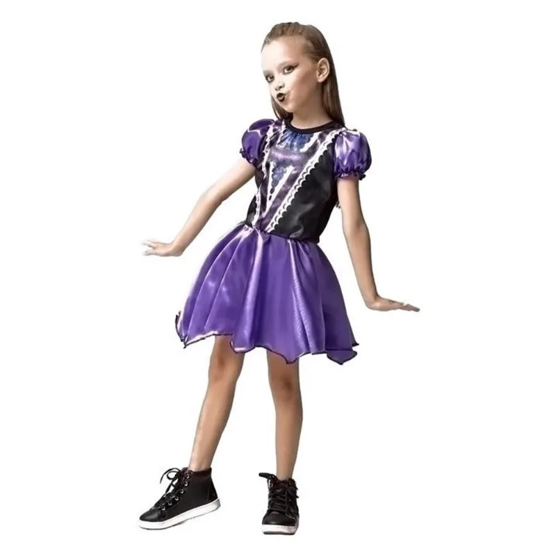 Fantasia de Vampira Morceguinha Infantil Para Halloween