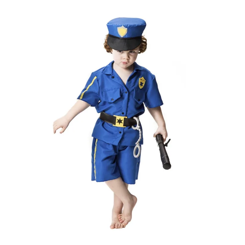 Fantasia Infantil Policial Roupa Festa Menino com Acessórios