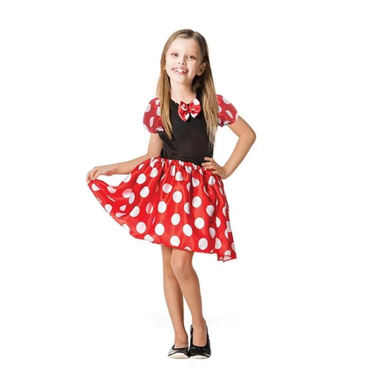 Fantasia Vestido Minnie Vermelho com Bolinhas Infantil Menina Linda