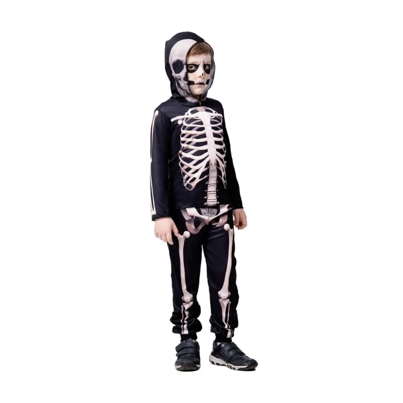Fantasia Halloween Caveira Esqueleto Infantil Menino Skull