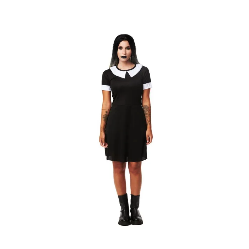 Cosplay fantasia halloween encrenquinha black adulto tam: gg