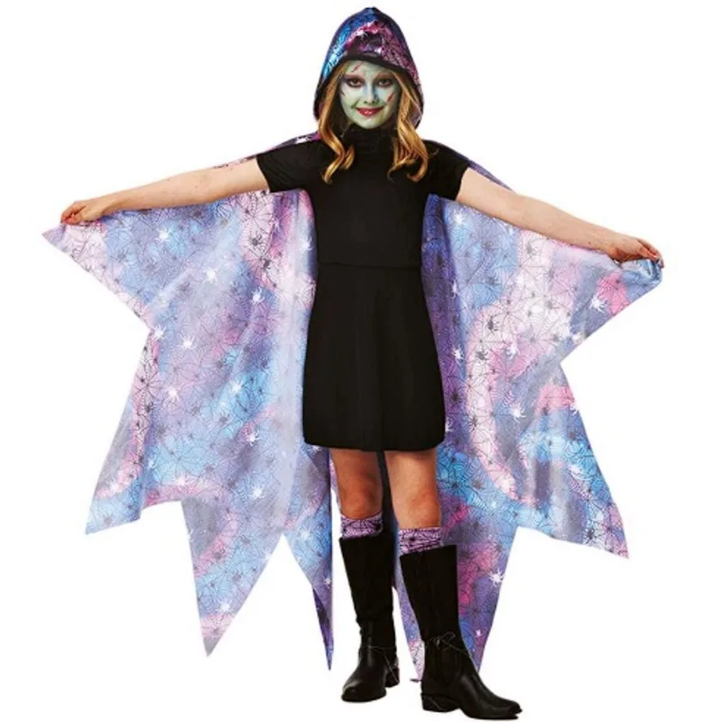 Capa Halloween Infantil Galáxia Fantasia de Bruxa Feiticeira