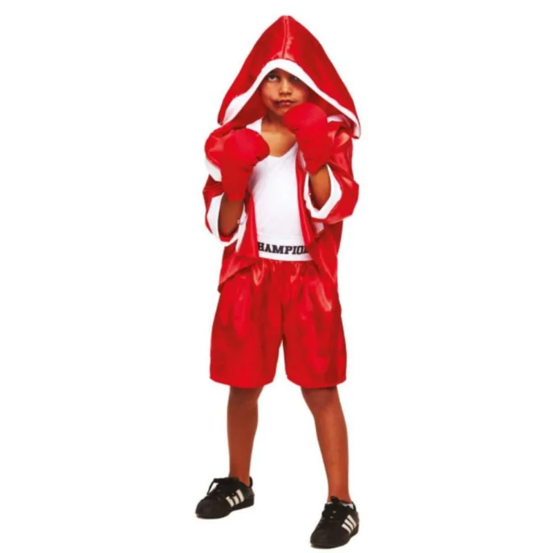 Fantasia Boxeador Infantil Roupa Lutador Completo Com Luvas