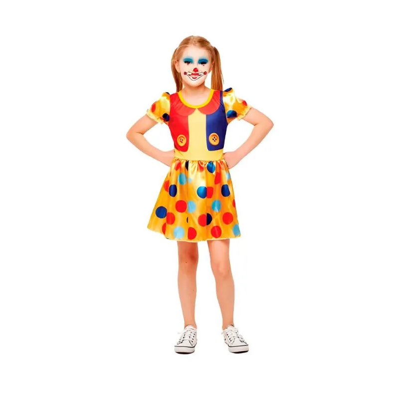 Fantasia Palhacinha Infantil pra Menina Vestido Colorido