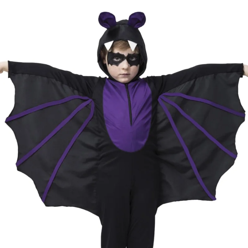 Fantasia Halloween Morcego infantil Menino Morceguinho Asas