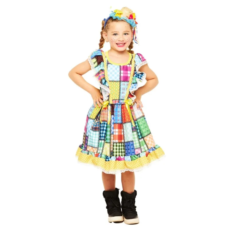 Vestido Infantil Festa Junina Quadrilha Menina Marcinha Caipirinha P