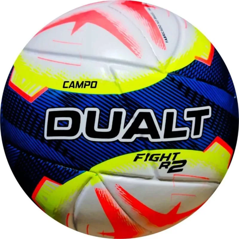 Bola de Futebol de Campo Fight R2 Techfusion Treino e Jogo Azul e Amarelo Dualt - Dualt - Agro