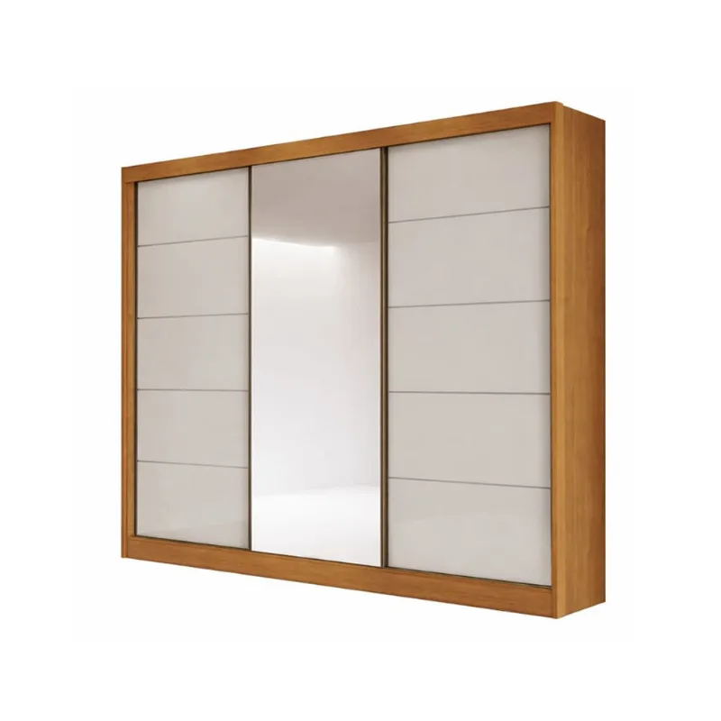 Guarda-roupa Tokio Deslizante Com 3 Portas 6 Gavetas Com Espelho Bianchi