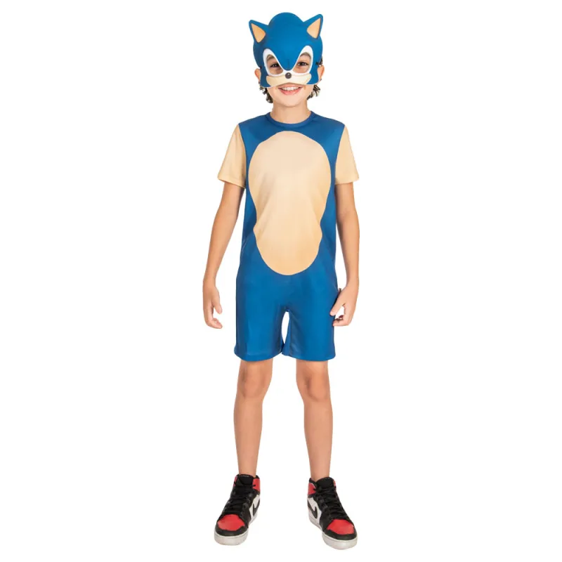 Fantasia Infaltil - Sonic - Macacão - Azul - Tam G - Regina Festas - Regina Festas