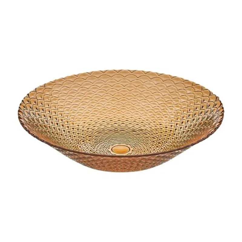 Centro De Mesa Escamado Vitazza 40Cm - Âmbar - Vitazza