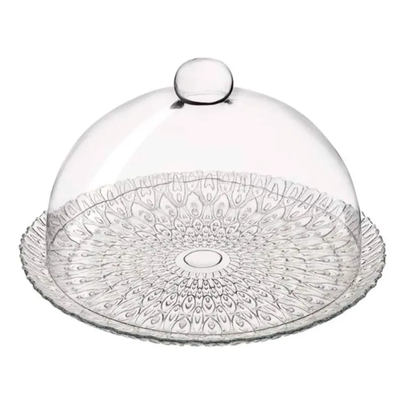 Boleira Vitazza Pluma com Tampa Vidro 1860 - Vitazza