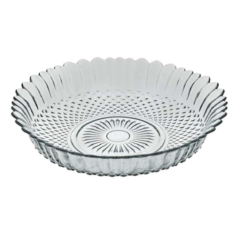 Centro de Mesa Vitazza Diazao Natural Vidro 30cm - Vitazza - Utilidades E Casa