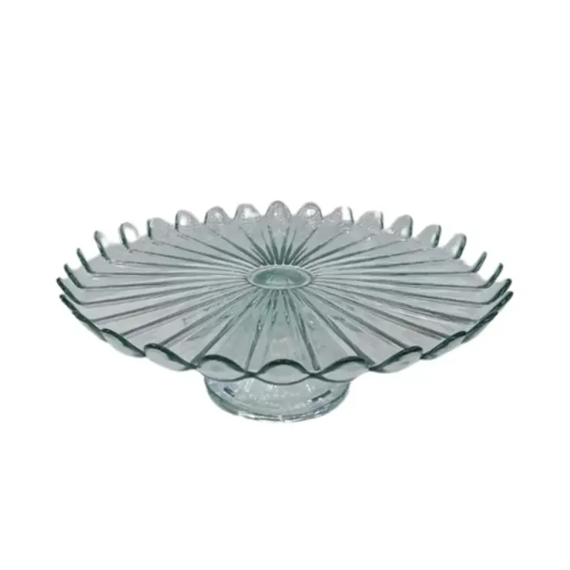 Porta Bolo Vitazza Pétalas de Jasmim Vidro 32Cm - Vitazza