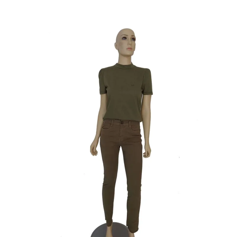 Calça Jeans Acostamento Anna Verde Tomilho - Não Disponível - Moda