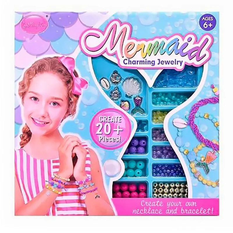 Kit Miçangas Infantil Mermaid Charming Jewelry Biju