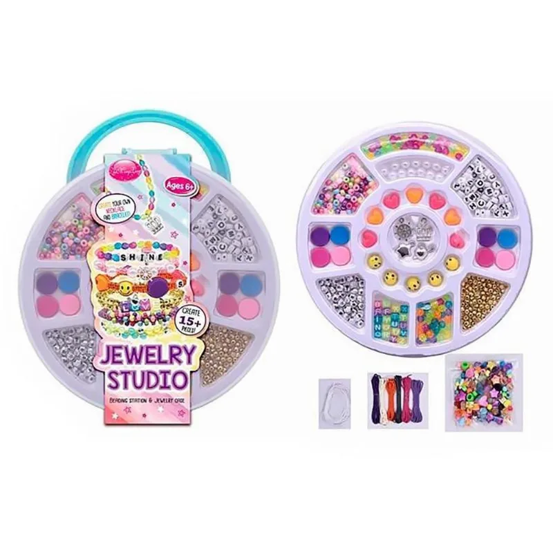 Kit Miçangas Infantil Maleta Azul Biju Collection 11525