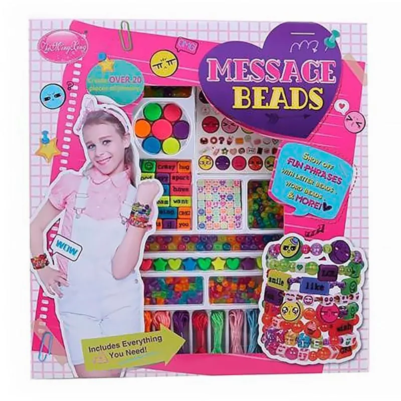 Kit Miçangas Infantil Message Beads Biju Collection 11366