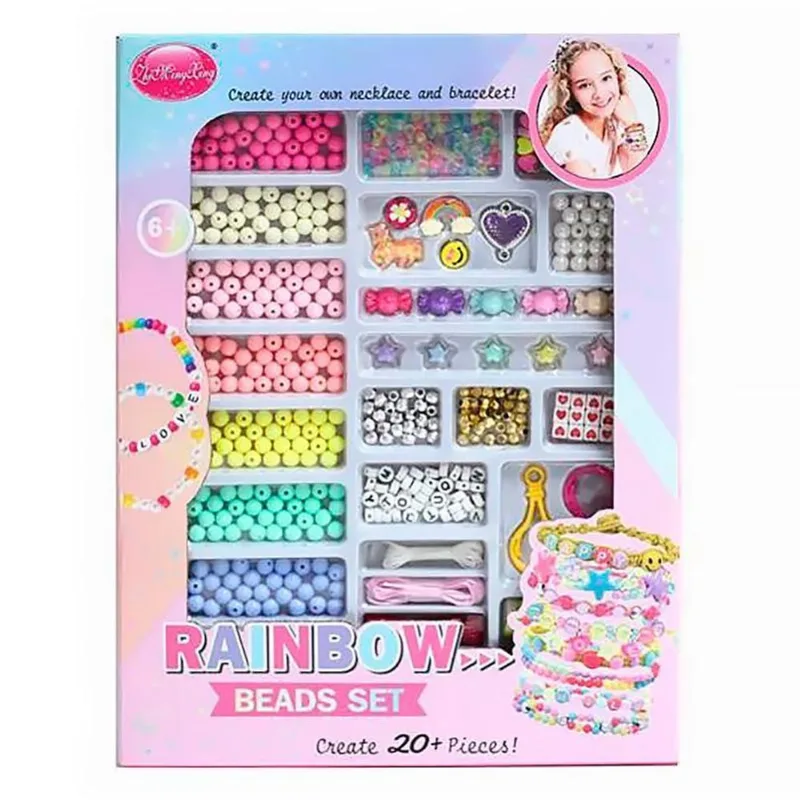 Kit Miçangas Rainbow Beads Set Biju Collection 11586 Dorémi