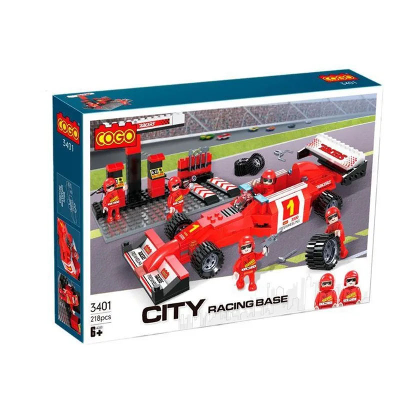 Blocos De Montar Formula 1 Pit Stop 218Pcs 3401 - Dorémi