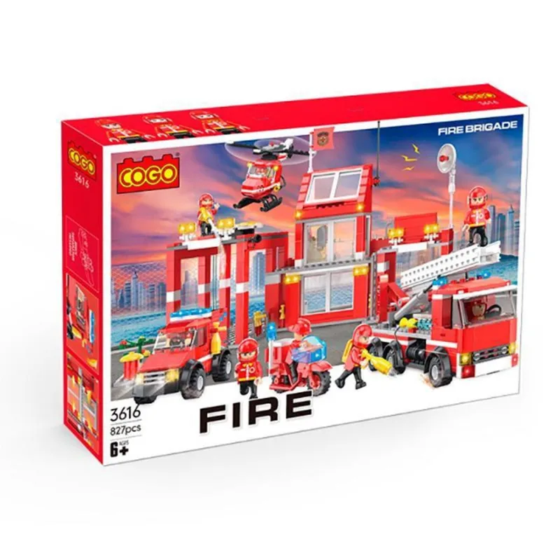Blocos De Montar Brigada De Incêncio 827Pcs 3616 - Dorémi
