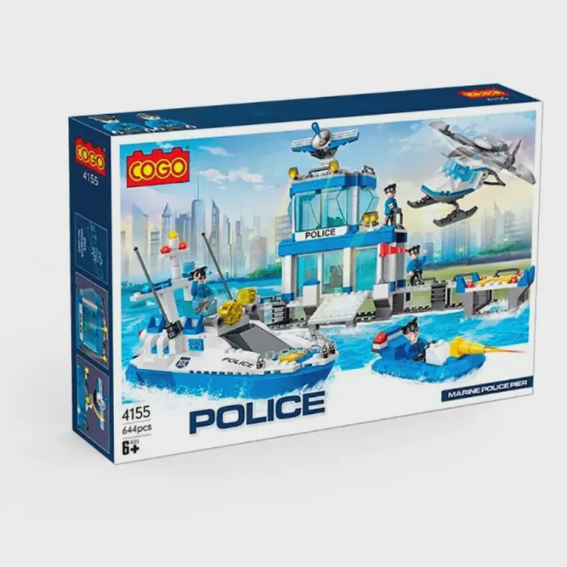 Blocos de Montar Policia da Marinha 644pcs 4155 - Dorémi
