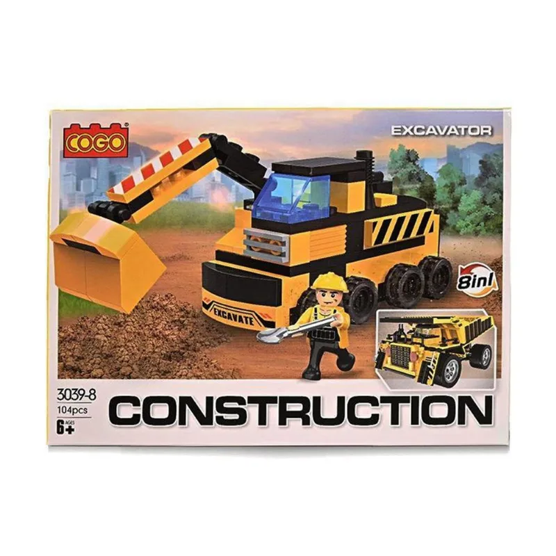 Blocos Montar Construção Escavadora 104Pcs 3039-8 - Dorémi