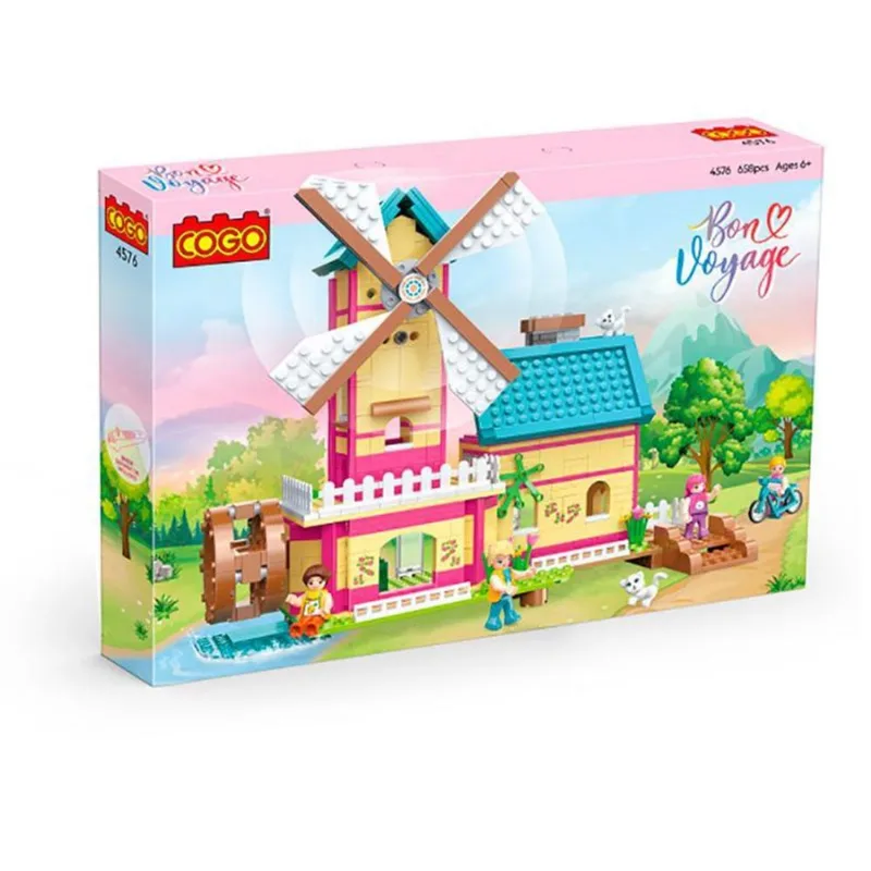 Blocos De Montar Casa Com Cata-Vento 658Pcs 4576 - Dorémi