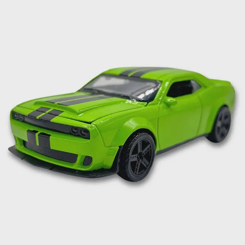 Carrinho Tipo Challenger Miniatura McFive Die-Cast Model 1981 Escala 1:36 Verde 6836-32 - Dorémi