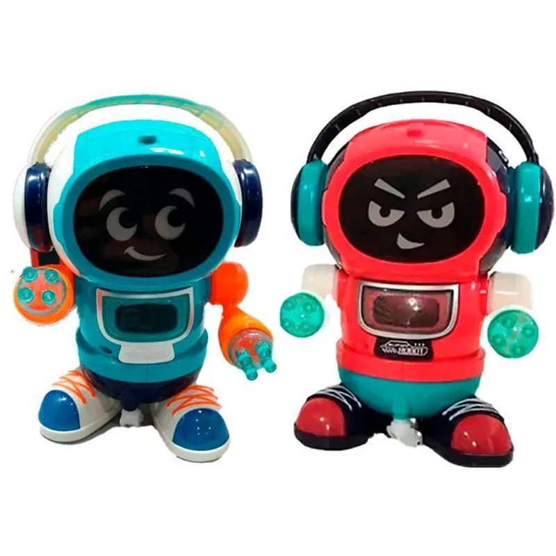 Robô Dançarino Luzes Música Rotação 360 Sortido Zr156-3