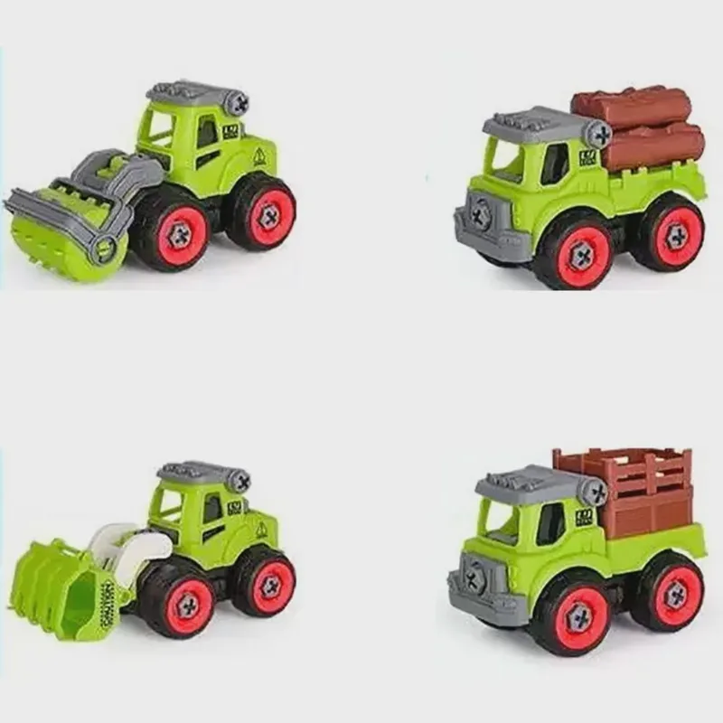 Kit 4 Carrinhos de Construção com Ferramentas Verde CXL900-104A - Dorémi