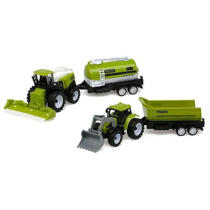Kit 2 Tratores Carreta Em Miniatura Fazenda 9972-30B Dorémi