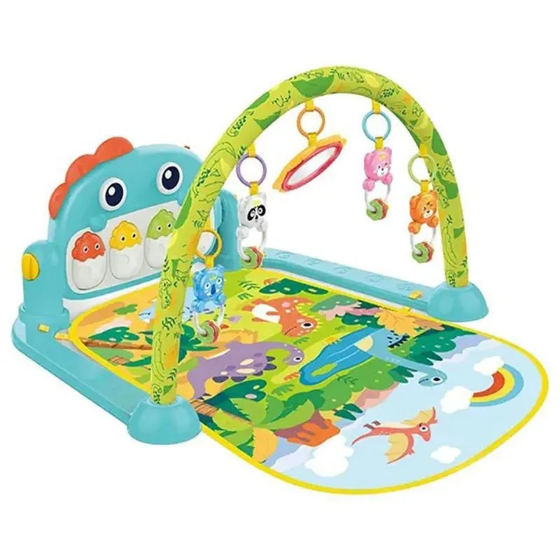 Tapete Atividades Piano Chocalho Baby Brinquedo Dino He0643