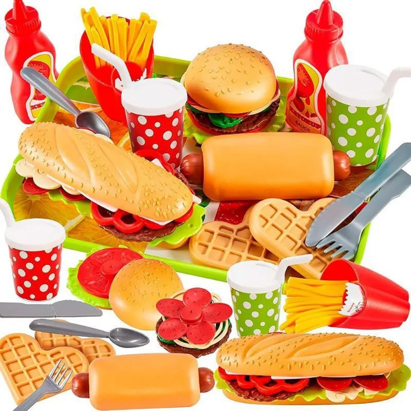 Comida De Brincar Kit De Fast Food E Waffle 8811 - Dorémi