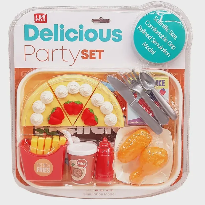 Comida de Brincar Kit de Torta e Frango Frito LY8701- Dorémi