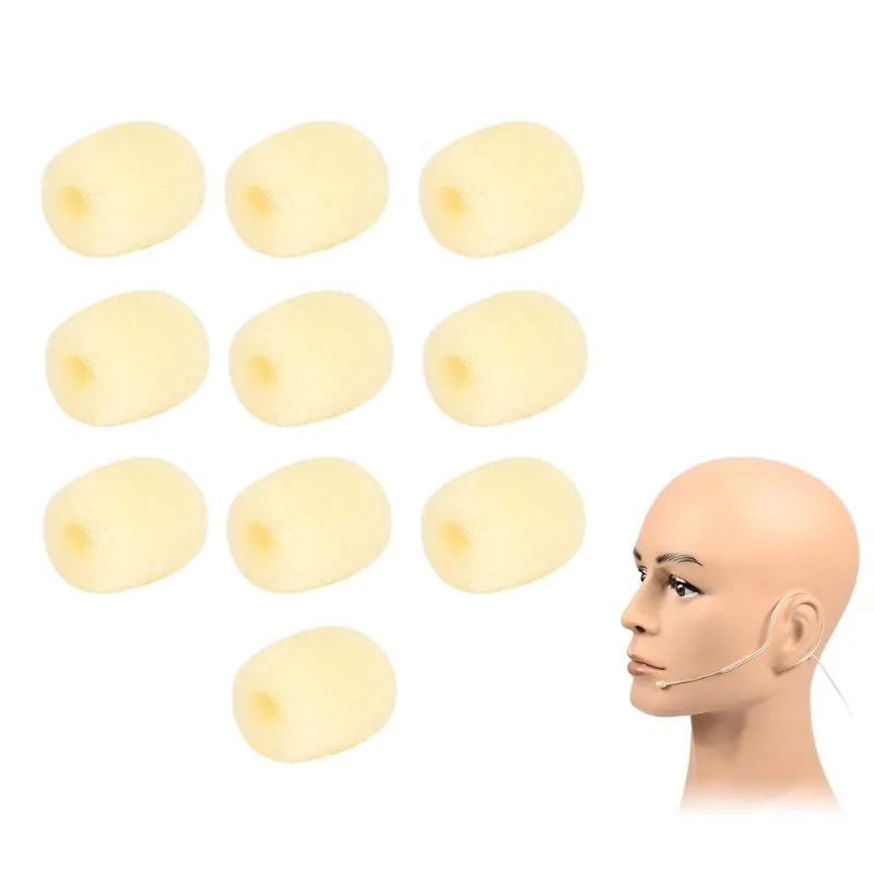 10 X Filtro Pop Anti Puff Espuma Microfone Headset Body Pack