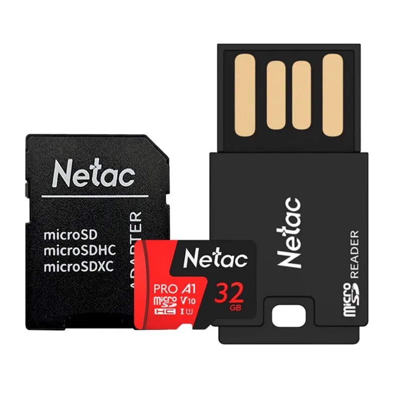 Cartão Memoria MicroSDXC 32GB Extreme Pro Netac e adapt USB