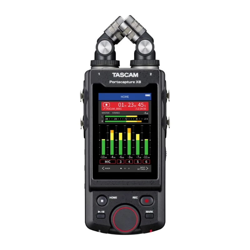 Gravador De Áudio Tascam Portacapture X8 Portátil Preto