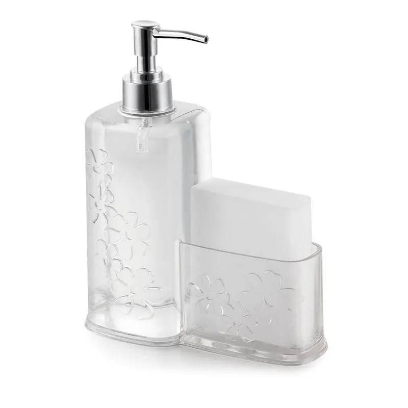 DISPENSER COZINHA FLOWER TRANSPARENTE
