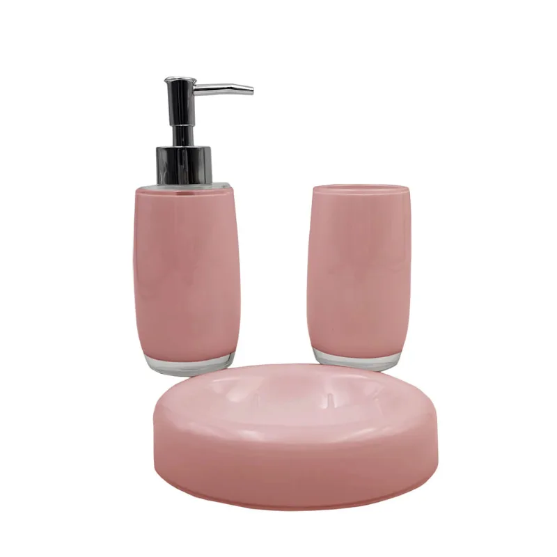 JOGO BANHEIRO 3PCS MICHELANGELO ROSE