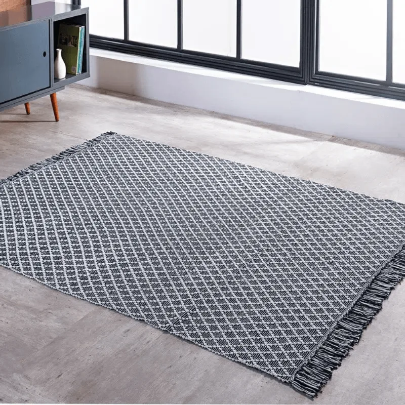 TAPETE KILIM ADALLI DUPLA FACE 1,50 X 2,00 PRETO/UNICO