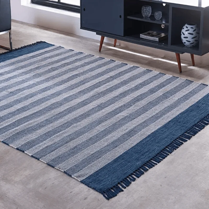 TAPETE KILIM MALLANI DUPLA FACE 0,60 X 0,90 AZUL/UNICO