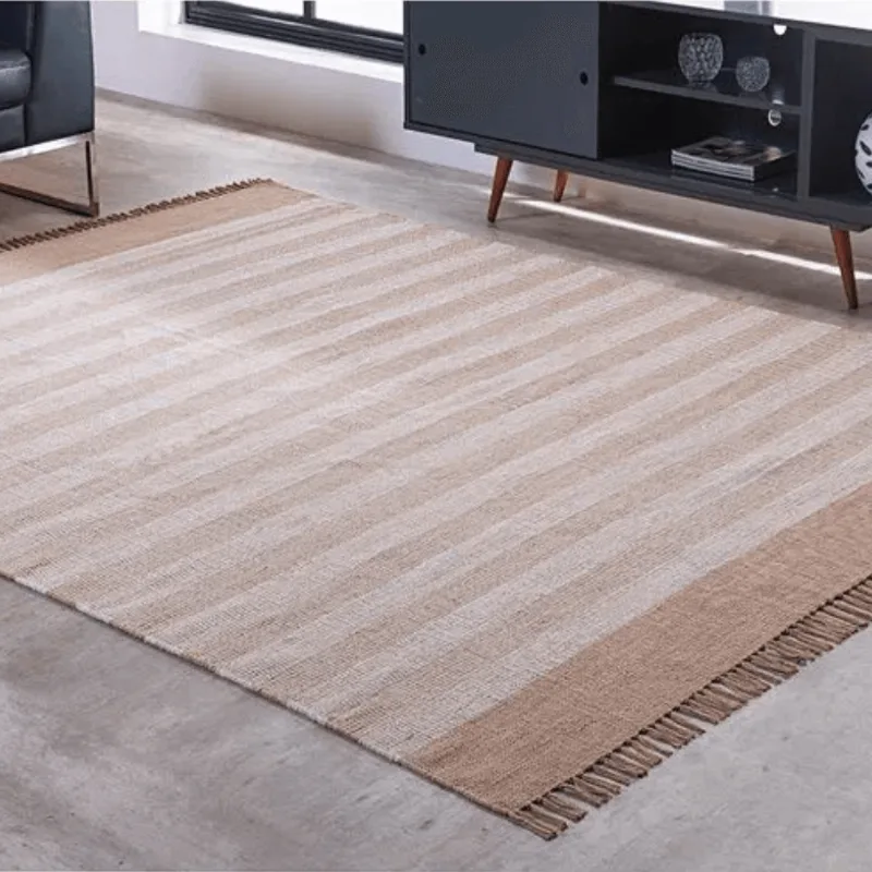 TAPETE KILIM MALLANI DUPLA FACE 0,60 X 1,80 BEGE/UNICO